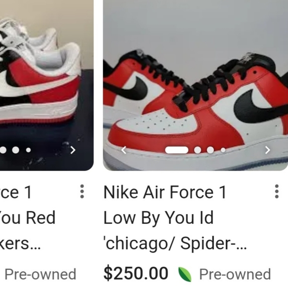 VNDS Men's Nike Air Force 1 Low ID BY YOU Chicago Customized Size 11.5.(MINT) - Picture 5 of 16